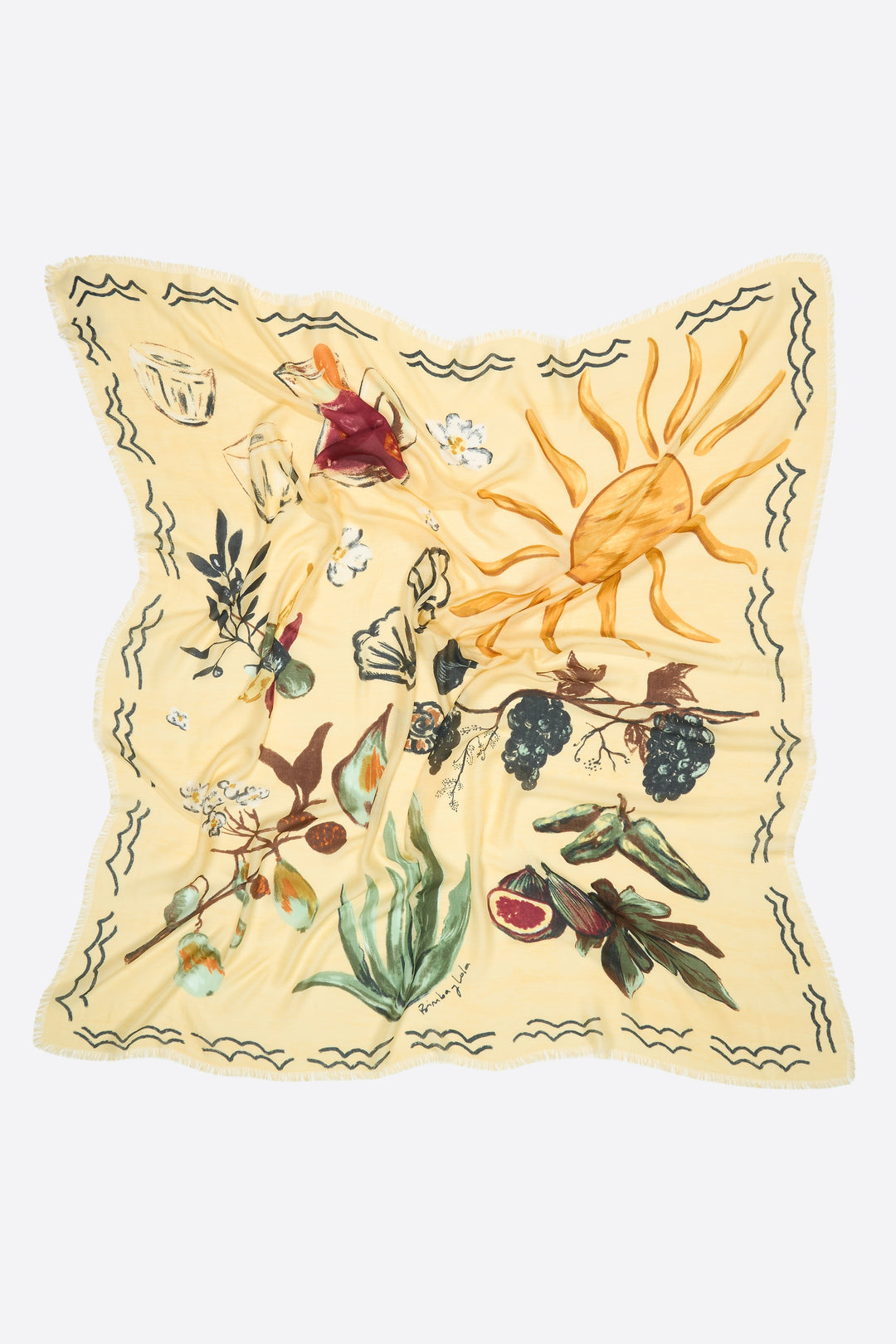 Beige still life shawl