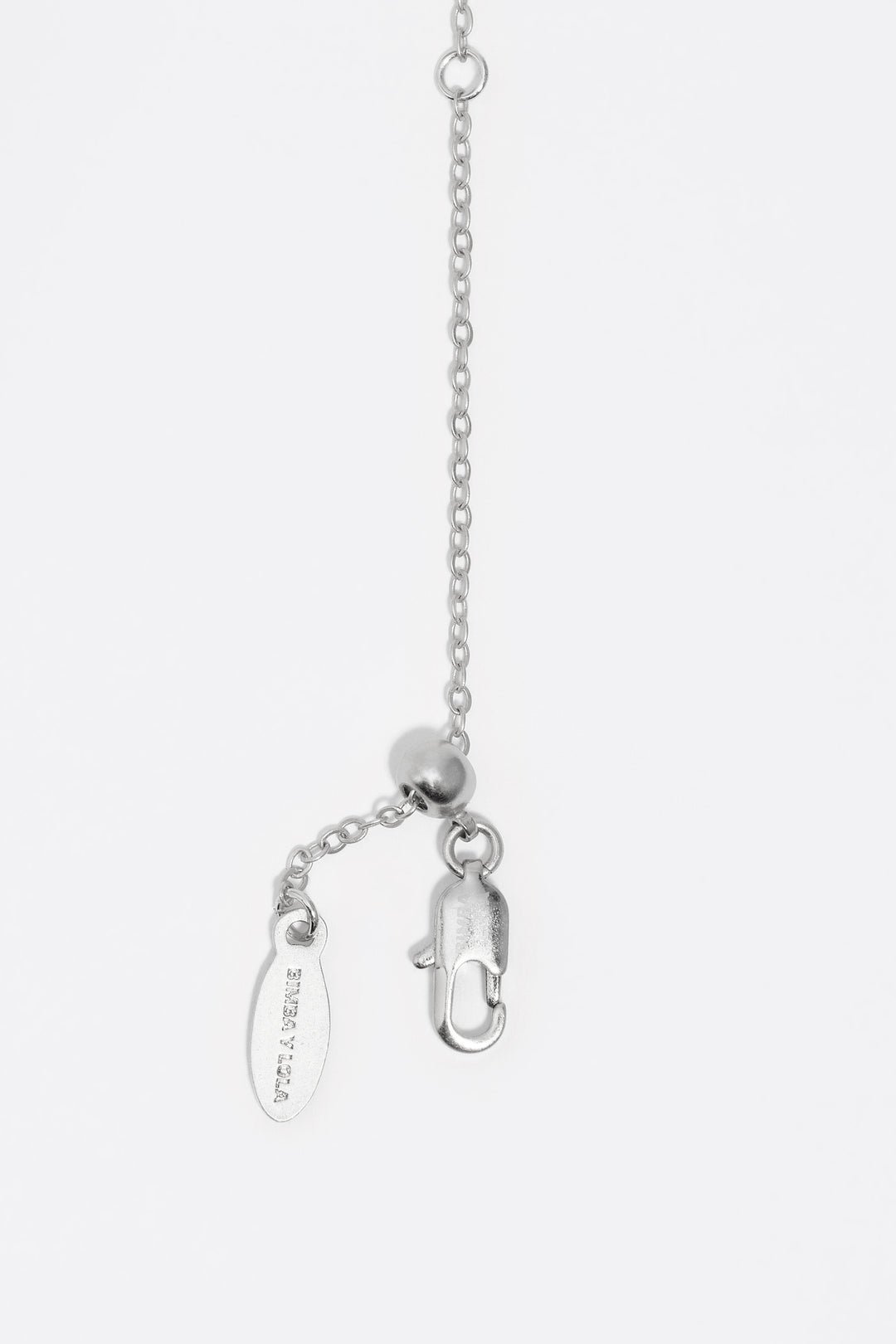 Silver chains and crystals necklace
