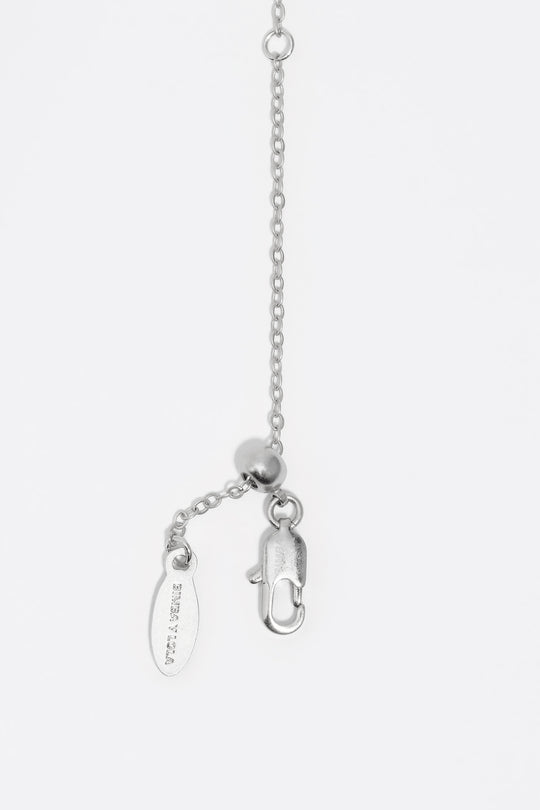 Silver chains and crystals necklace