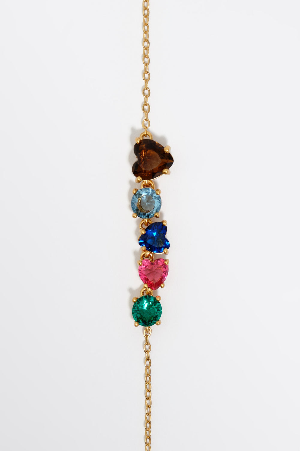 Gold chain and crystals necklace