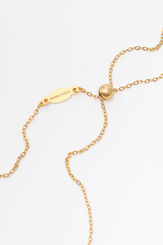 Gold chain and crystals necklace