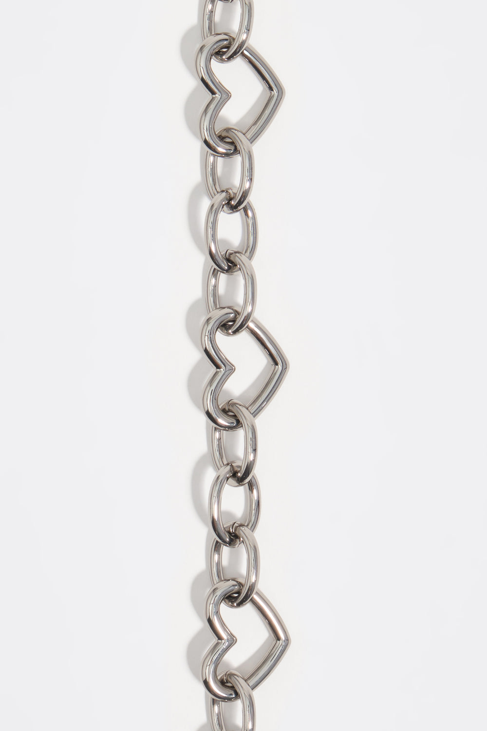 Silver heart chain necklace