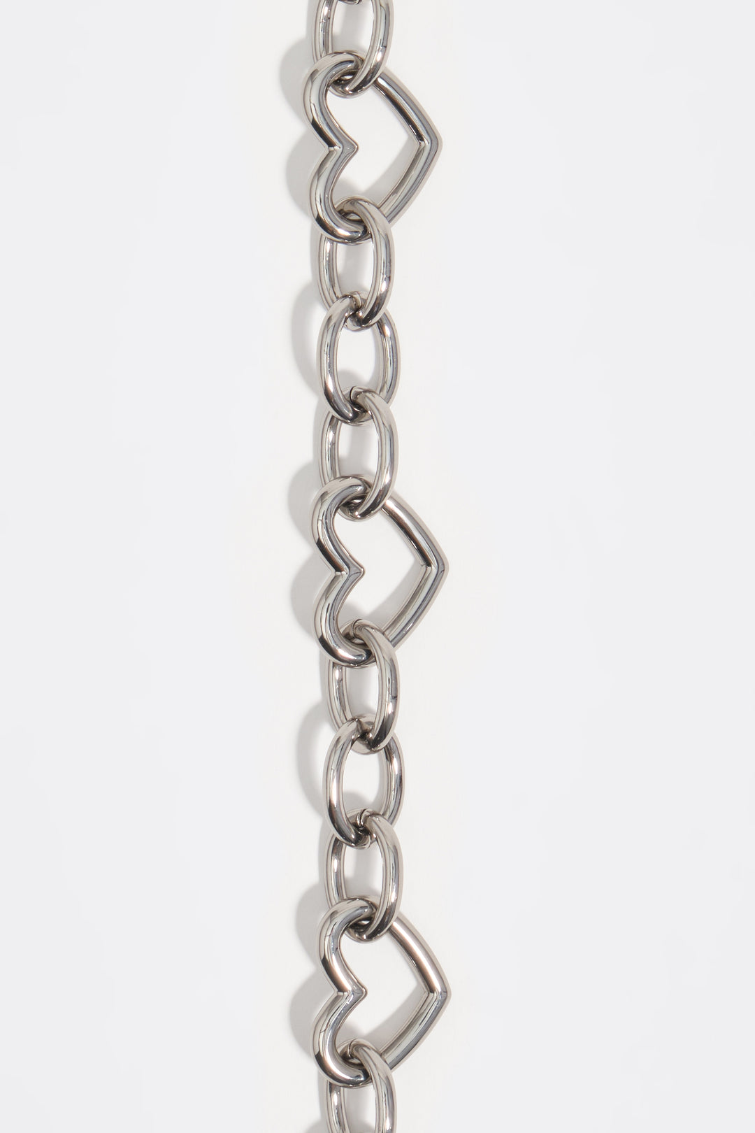 Silver heart chain necklace