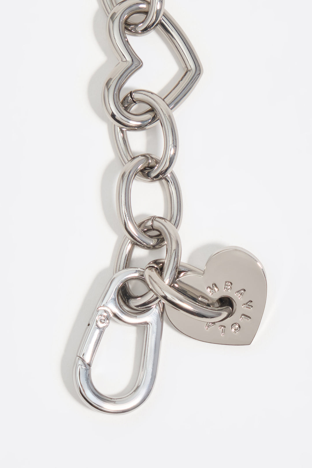 Silver heart chain necklace