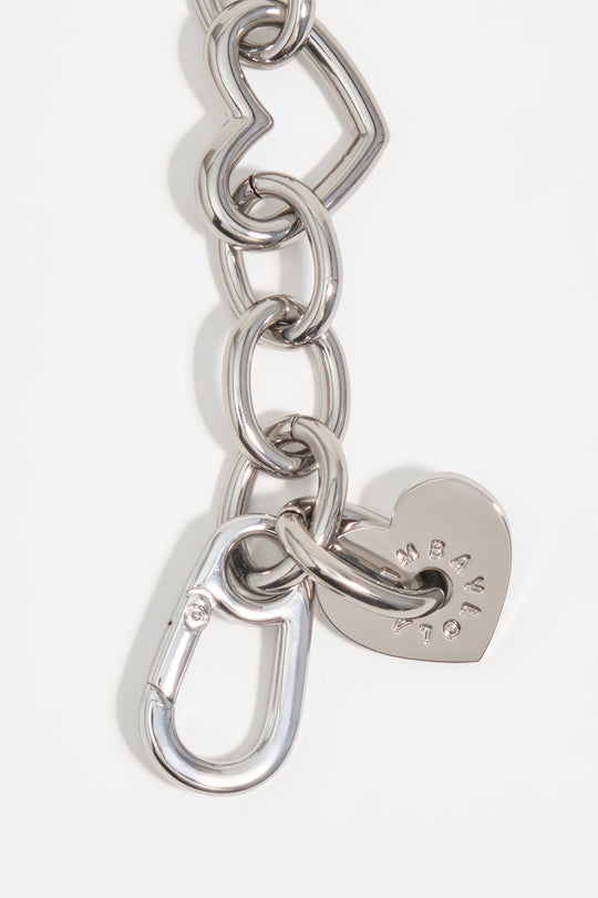 Silver heart chain necklace