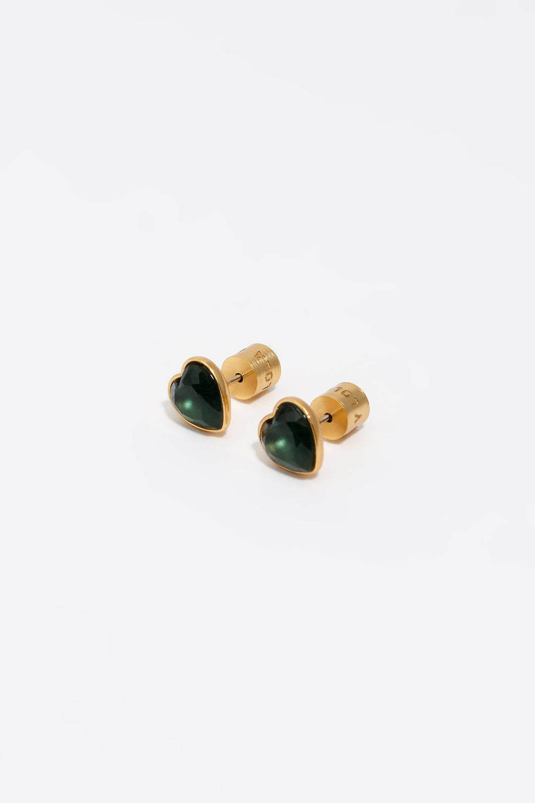 Blue crystal heart earrings