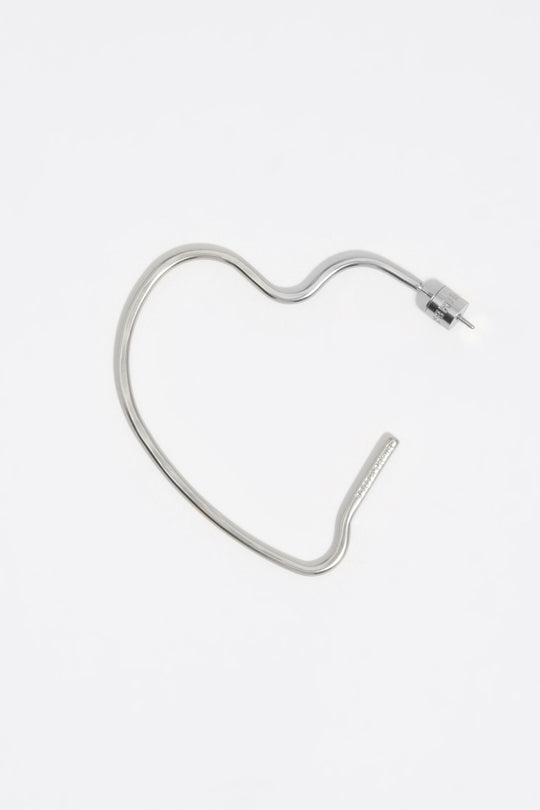 Silver heart earrings