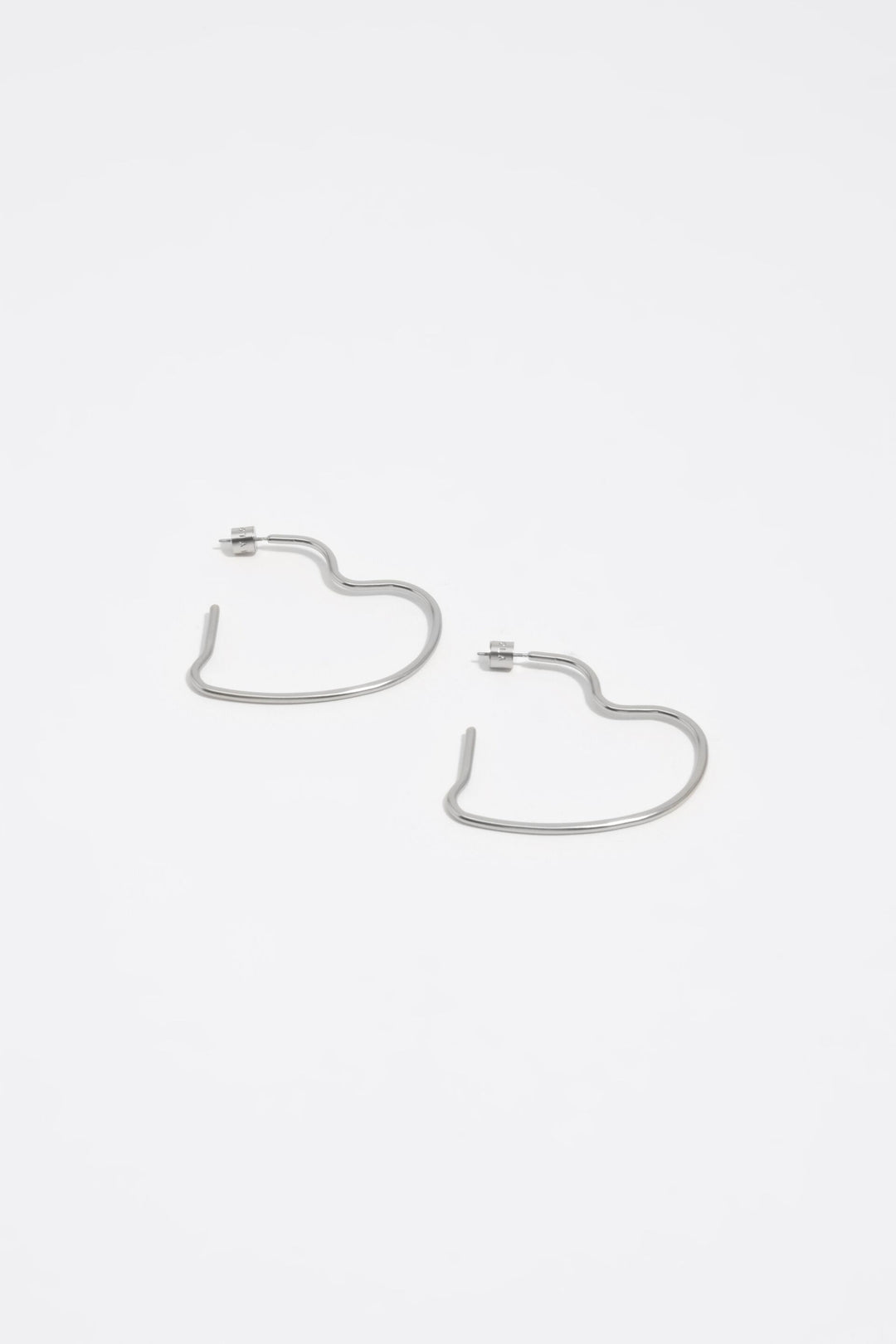 Silver heart earrings