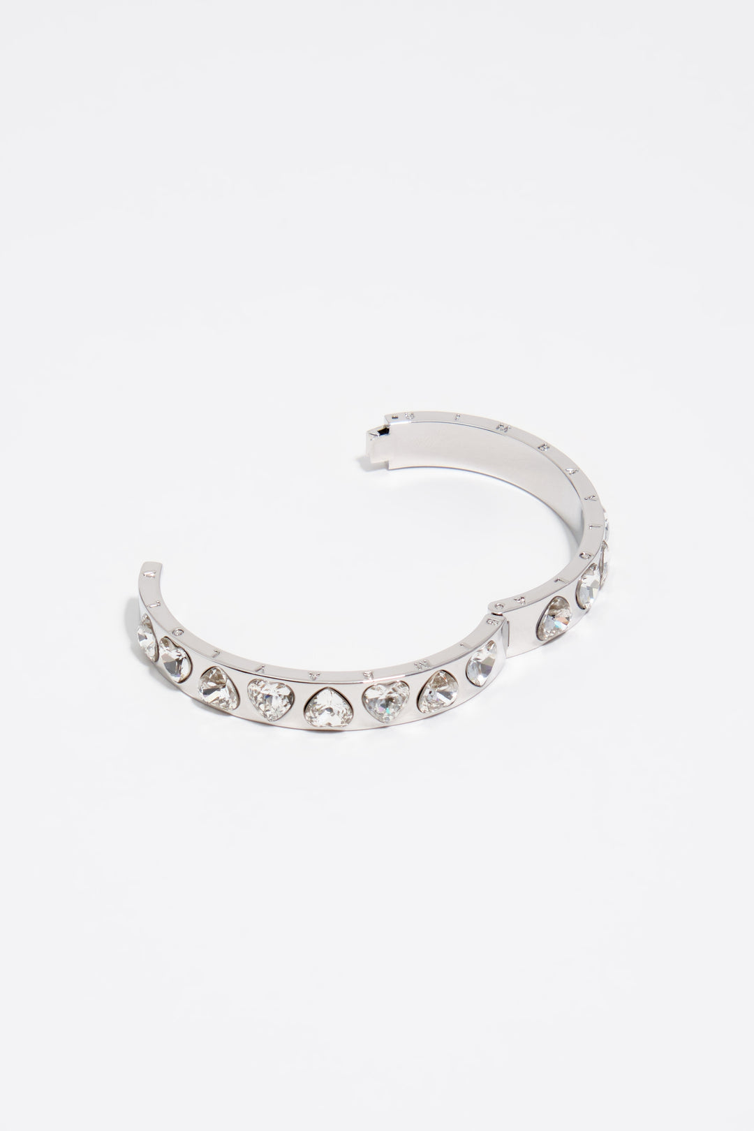 Silver heart crystal bracelet