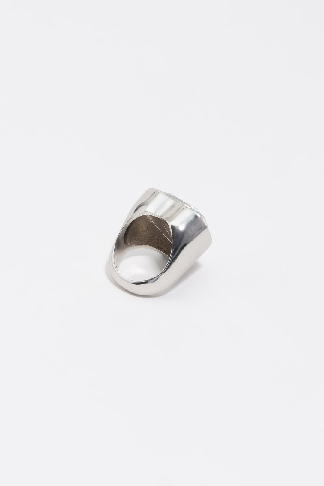 Silver crystal heart ring
