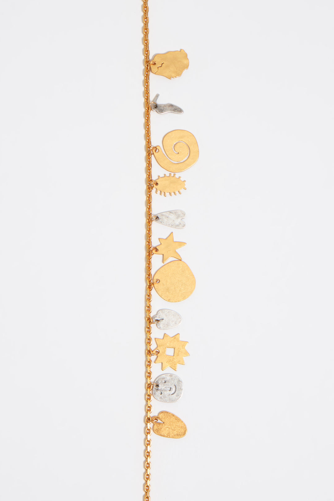 Two-tone metal silhouette necklace