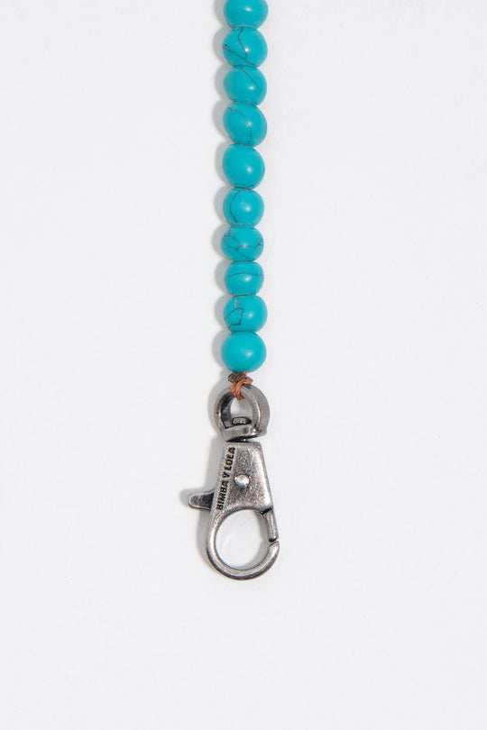 Turquoise stone and pearl necklace