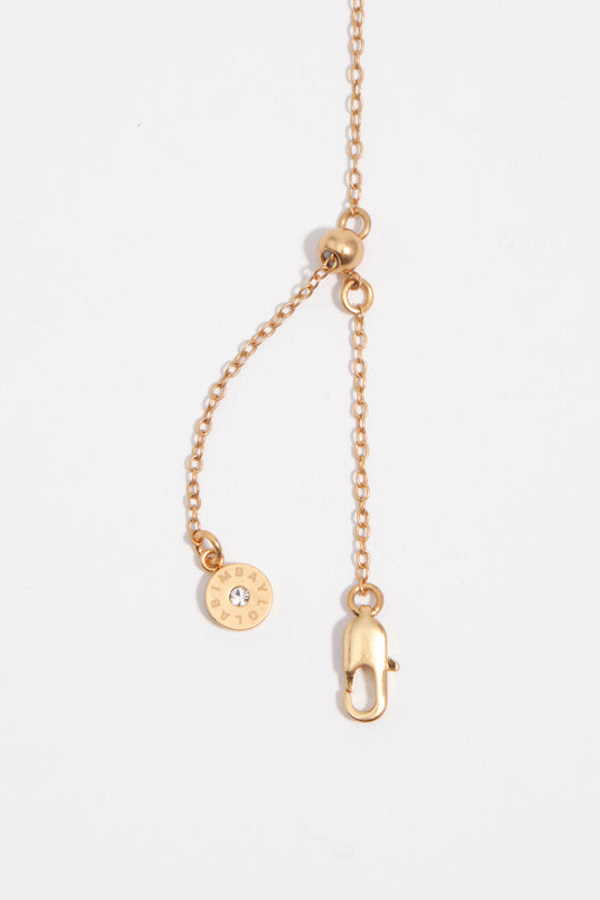 Aged gold star and shell necklace