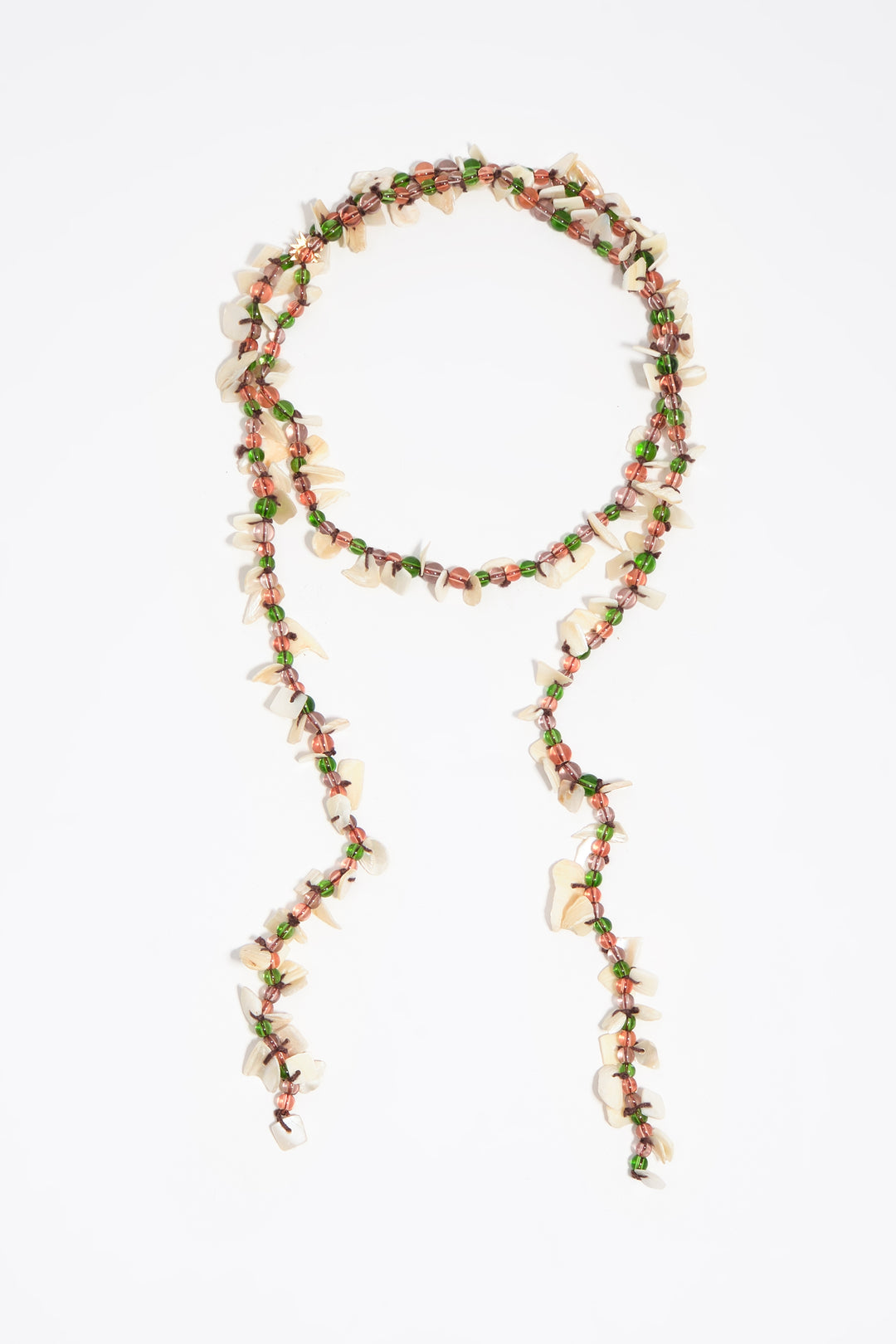 Beads and mother-of-pearl necklace