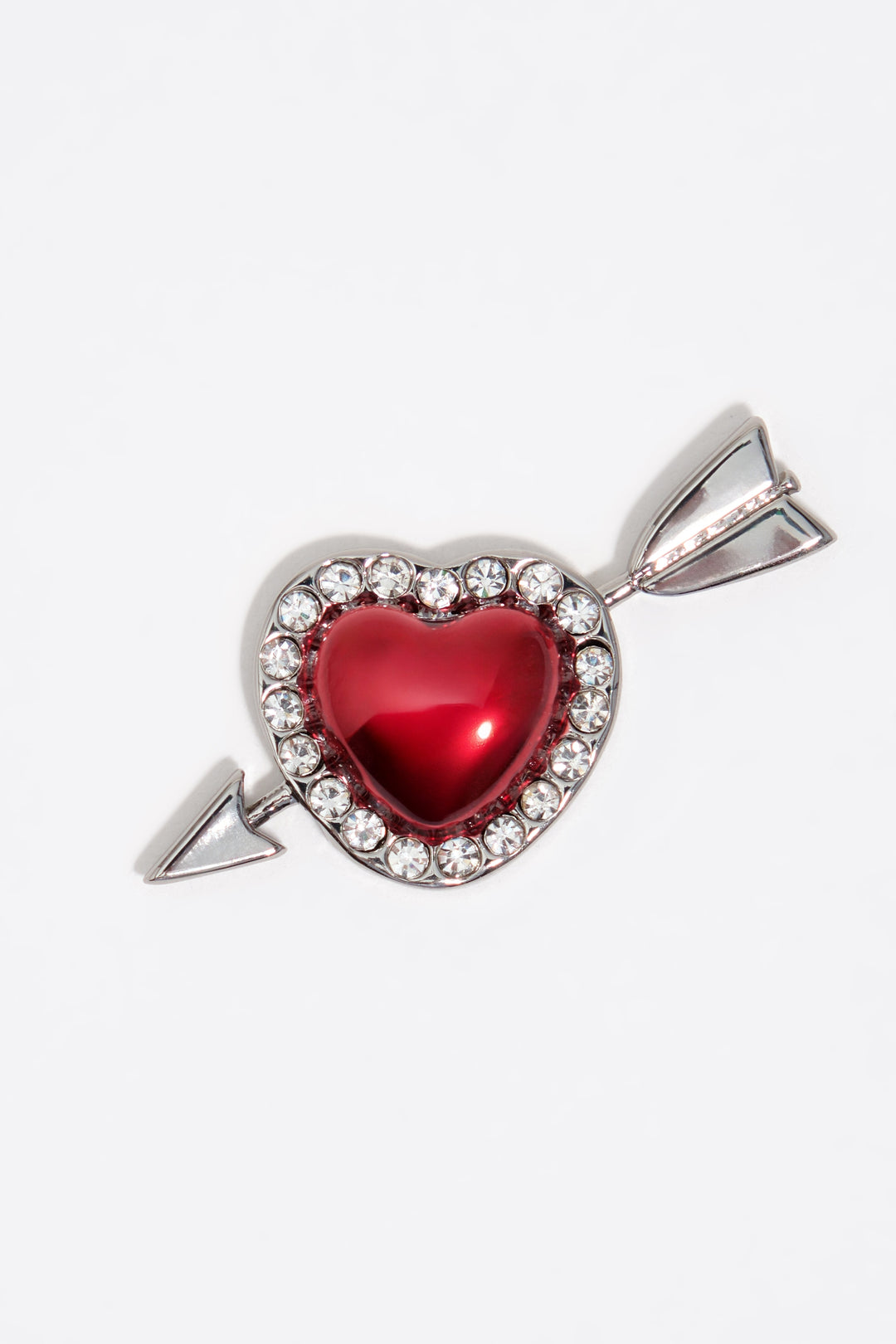 Red heart and arrow earrings
