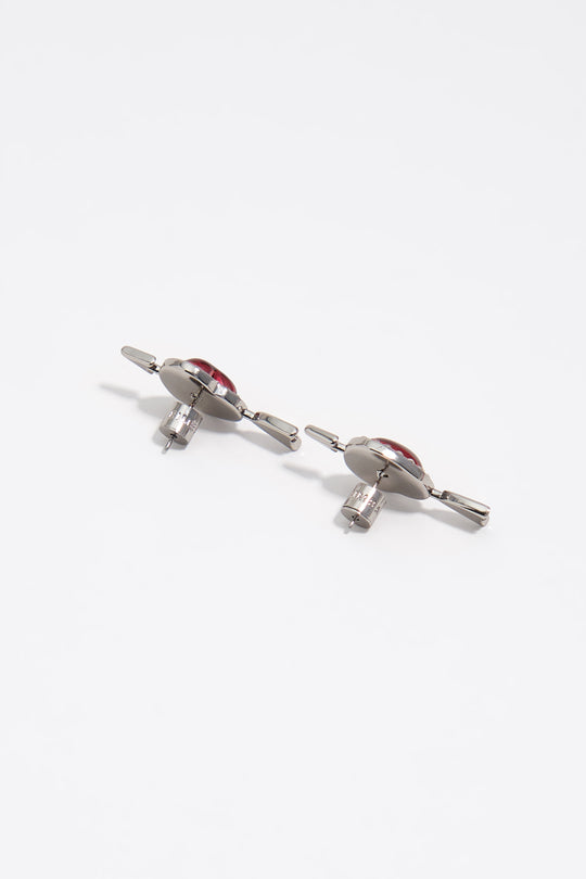 Red heart and arrow earrings