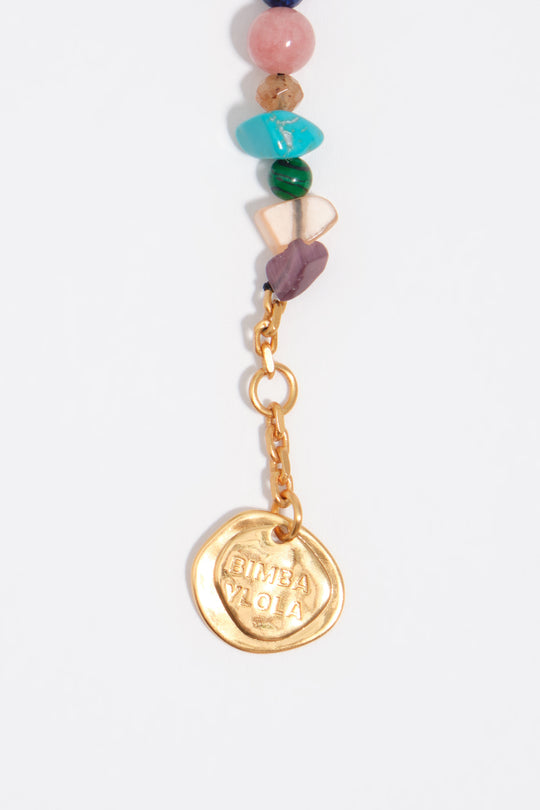 Bracelet with metal silhouettes and multicolor stones