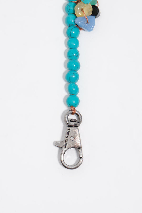 Turquoise stone and pearl necklace
