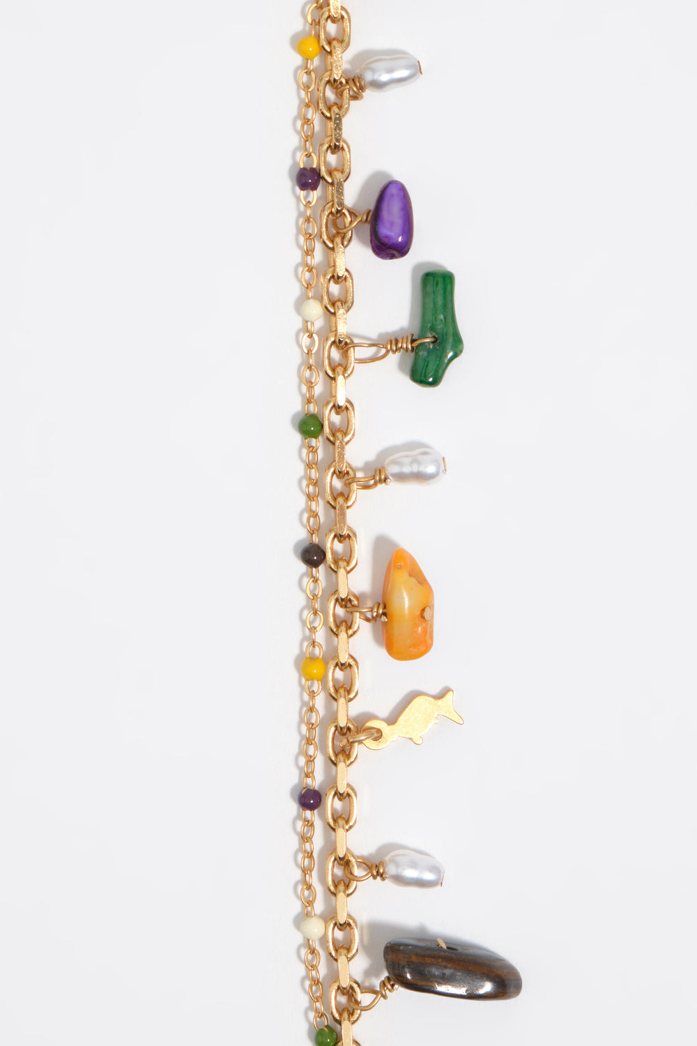 Multicolor stones double-layer bracelet