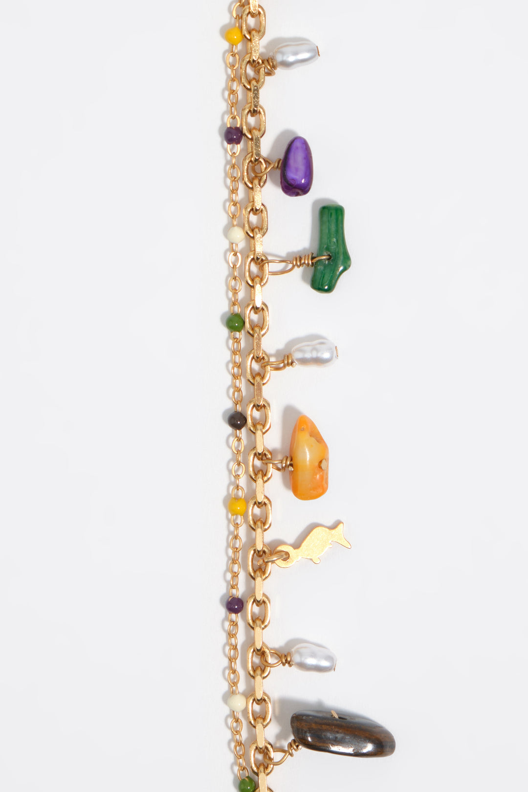 Multicolor stones double-layer bracelet