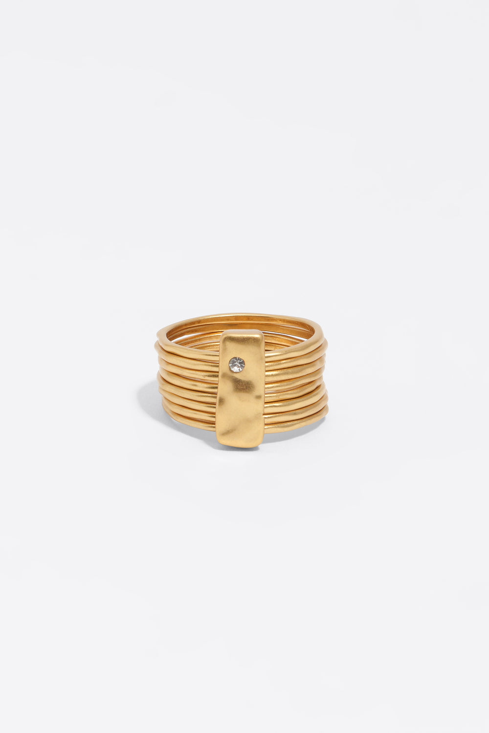 Aged gold textured ring
