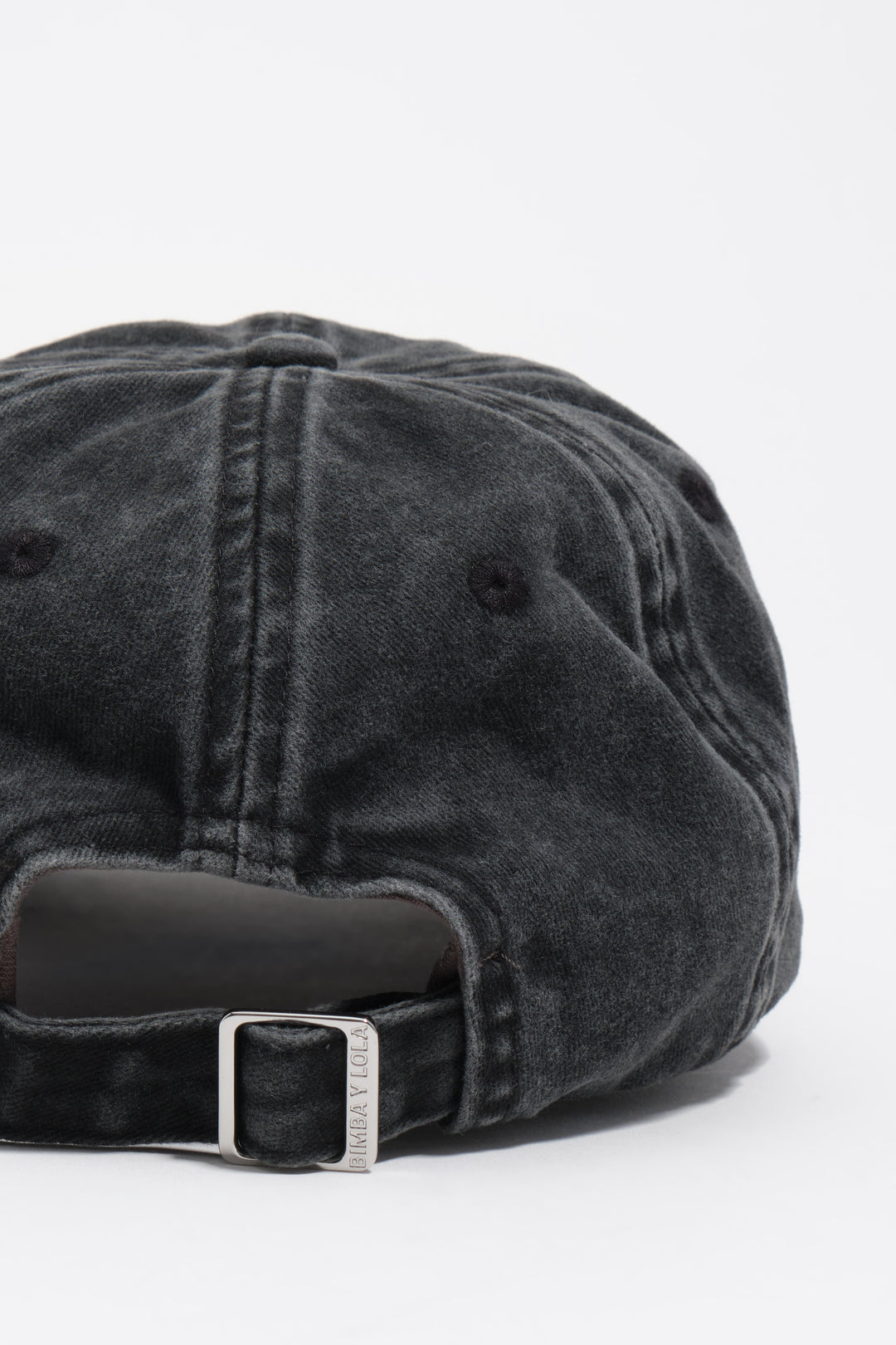 Washed black palm tree cotton cap