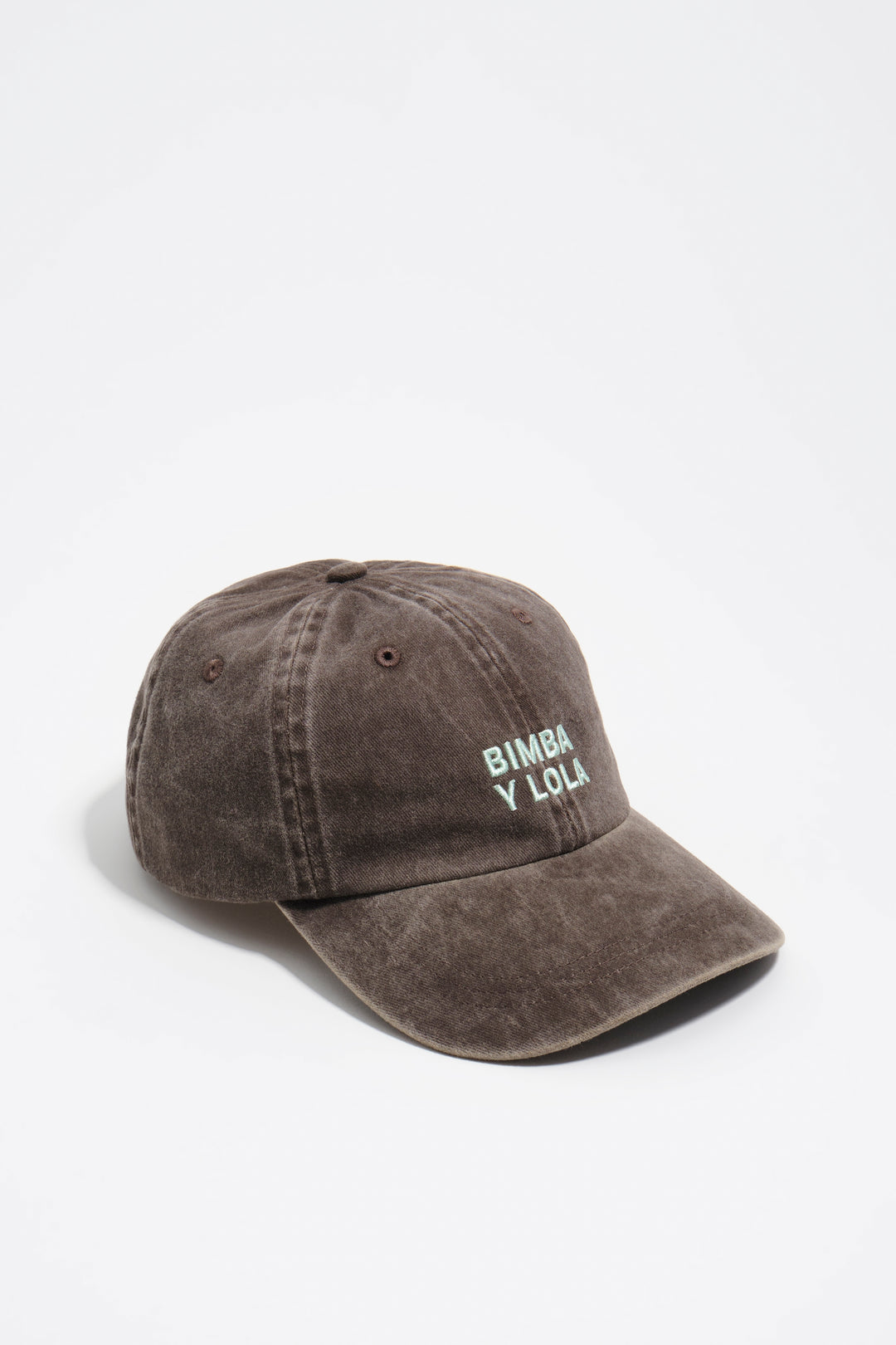 Washed brown cotton cap