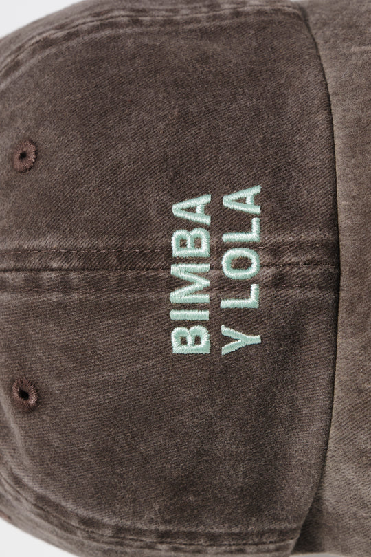 Washed brown cotton cap