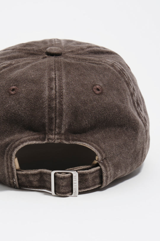 Washed brown cotton cap
