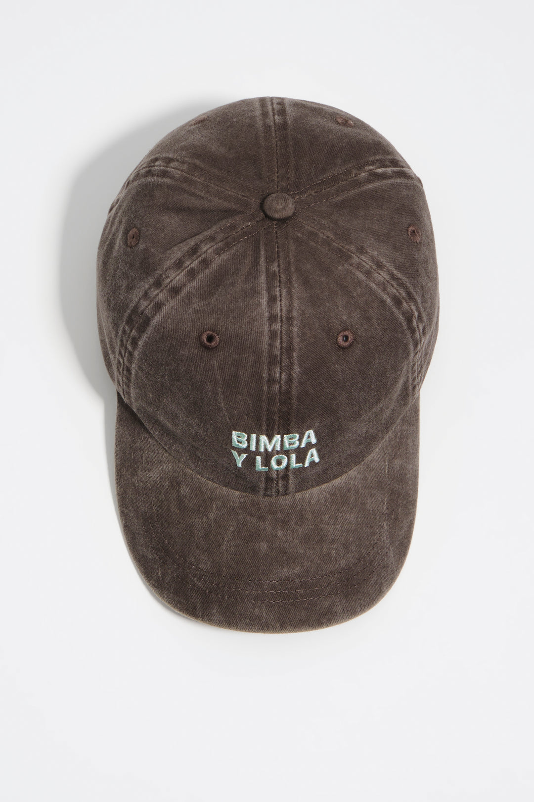 Washed brown cotton cap