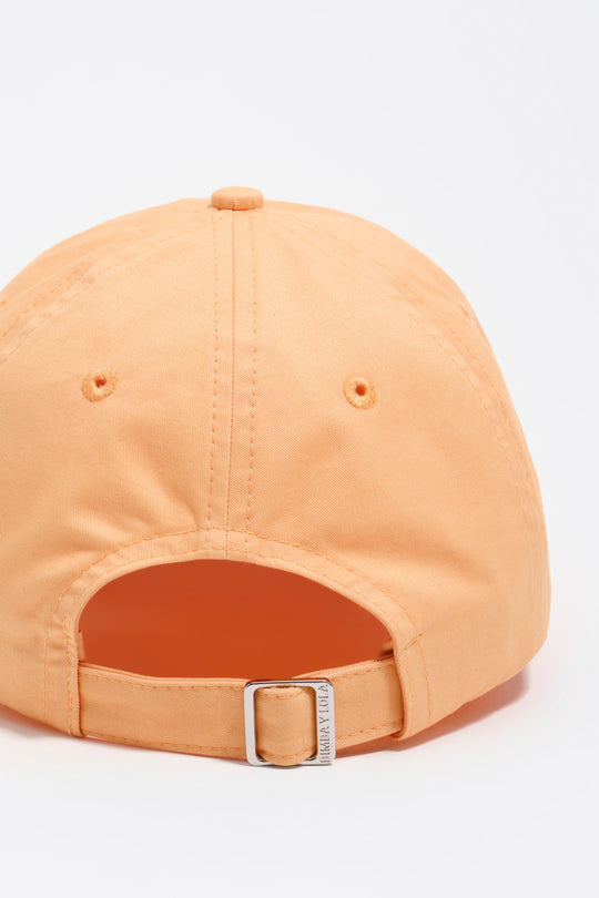 Faded orange cotton cap