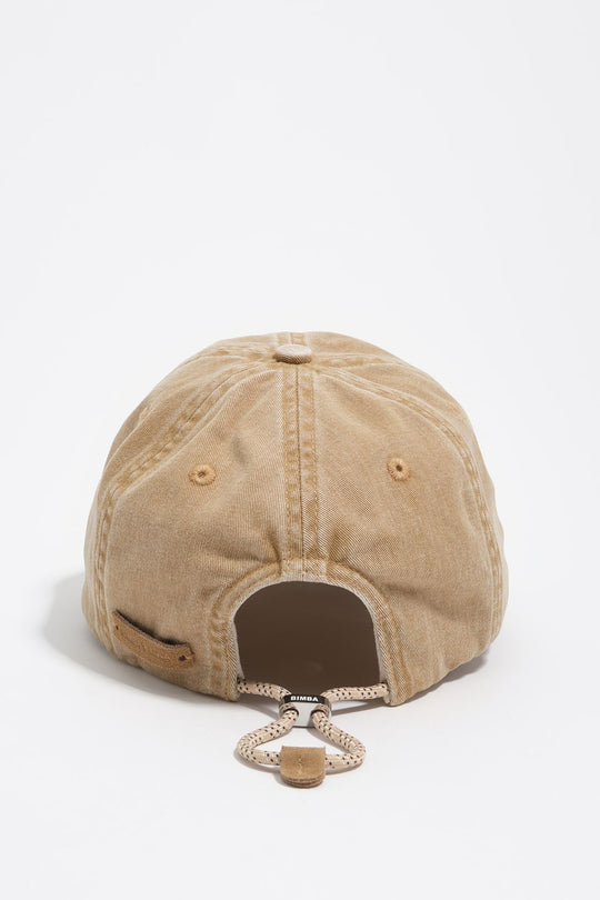 Washed camel cotton cap