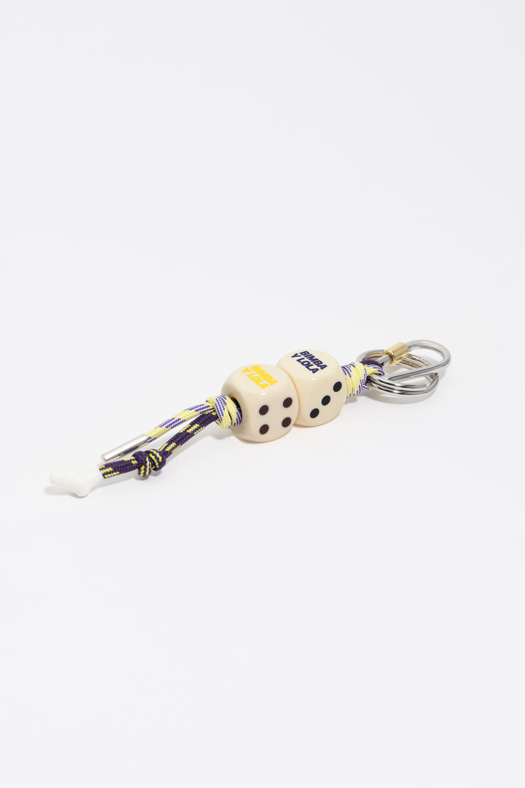 Resin and cord dice key ring