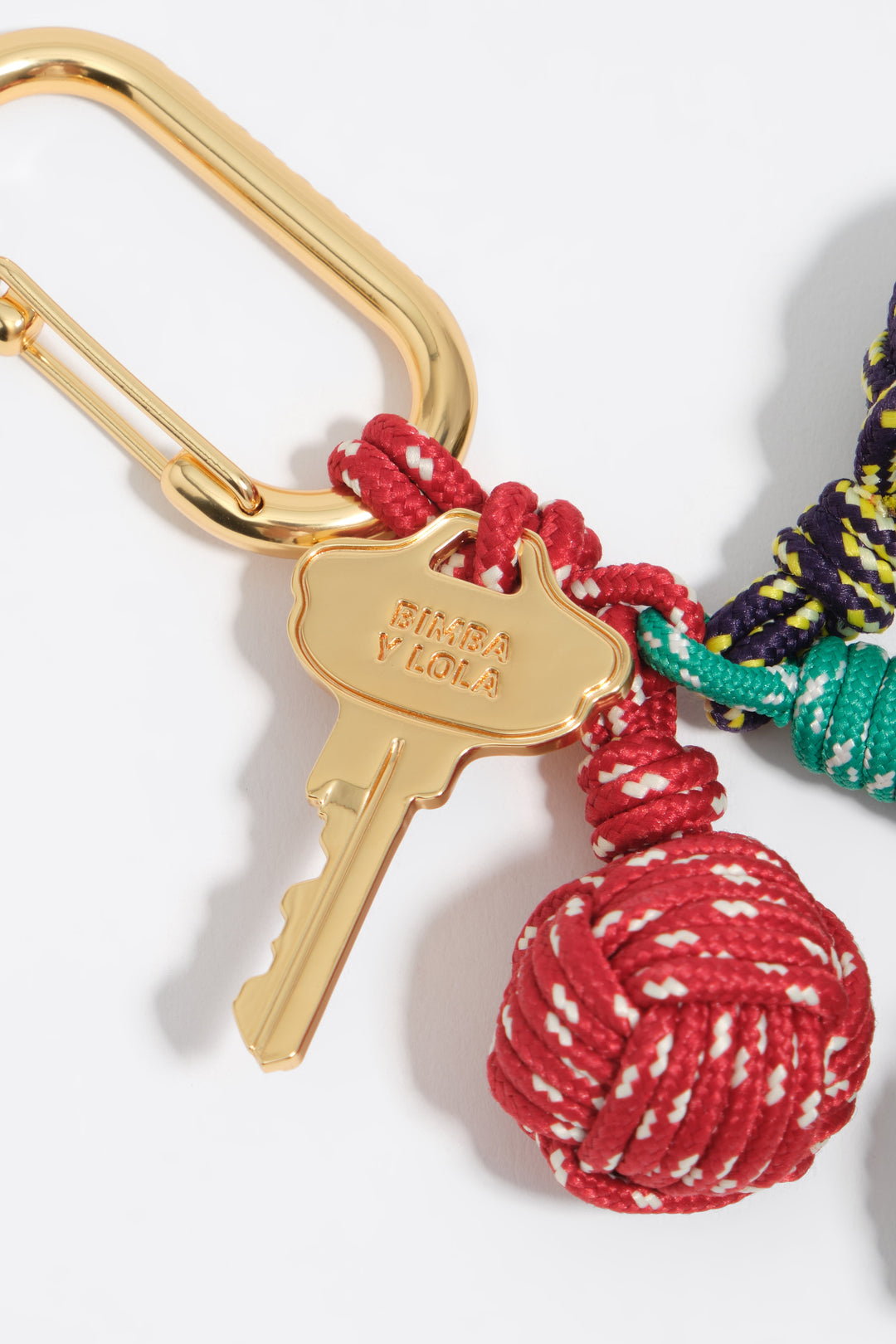 Braided beads and cord key ring