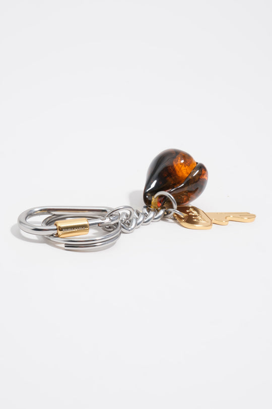 Resin conch key ring and metal key