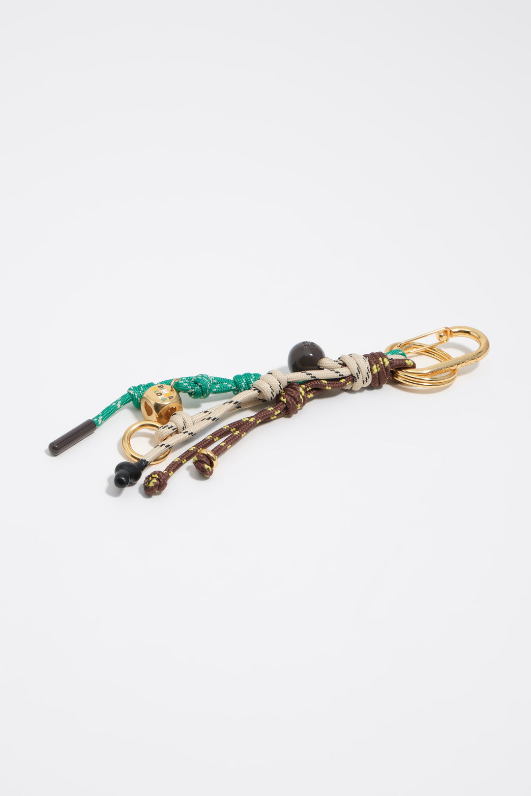 Multicolor ropes pompom key ring