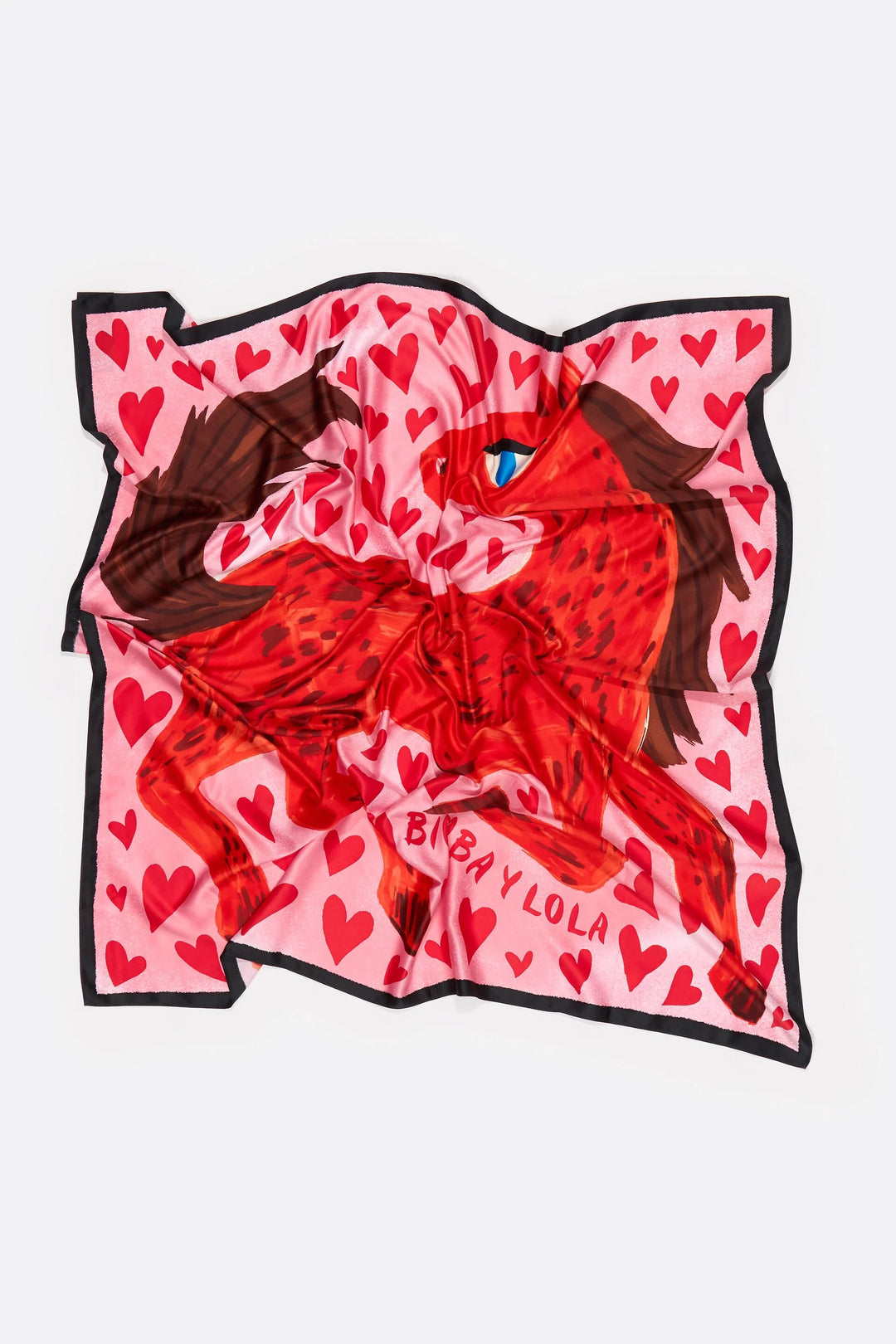 Horse and hearts scarf