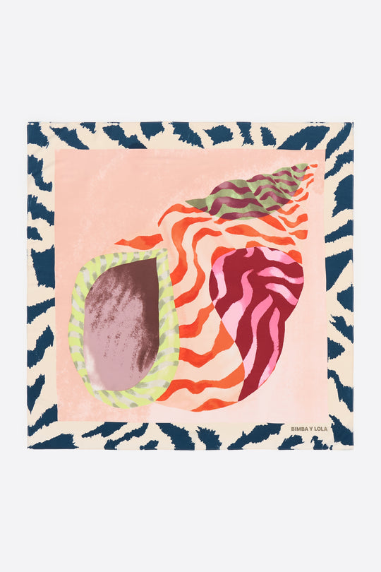 Pink shell scarf