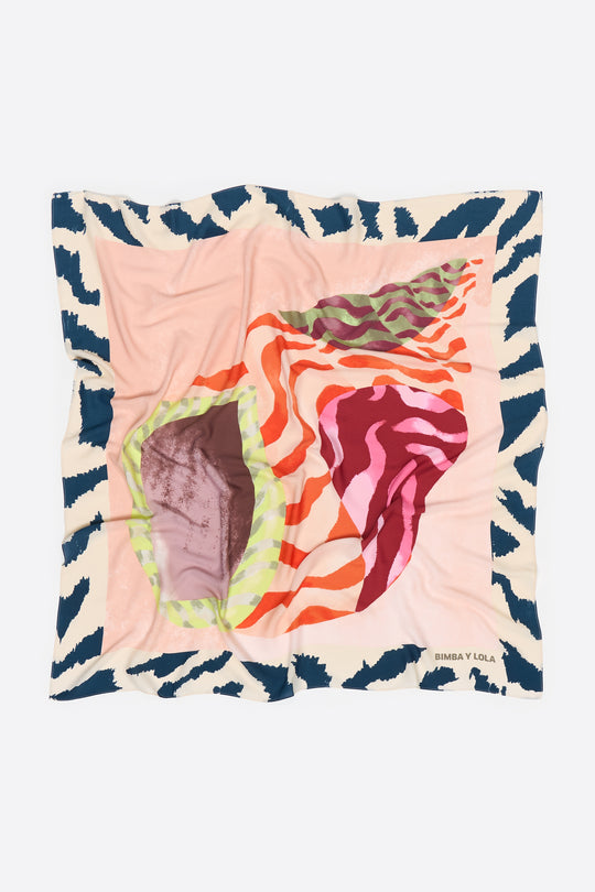 Pink shell scarf