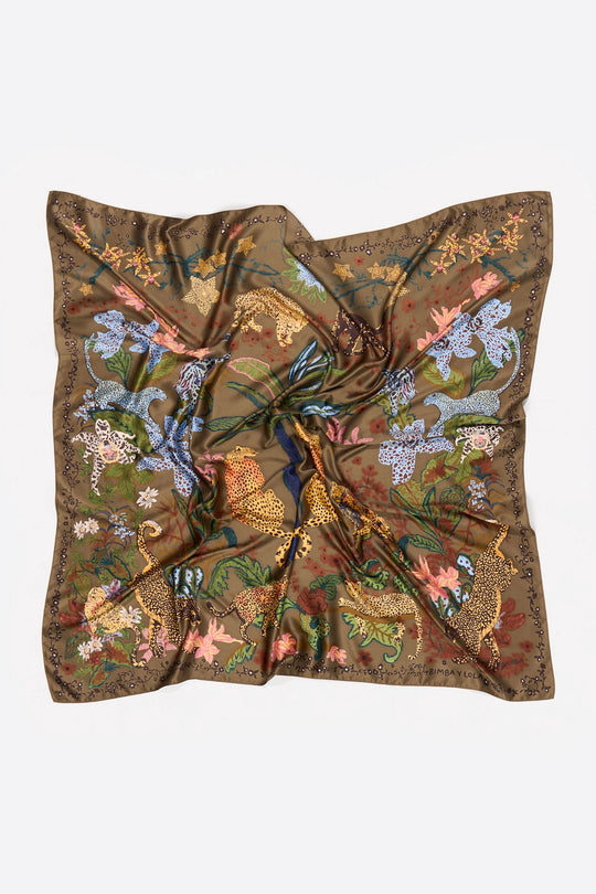 Brown jungle scarf