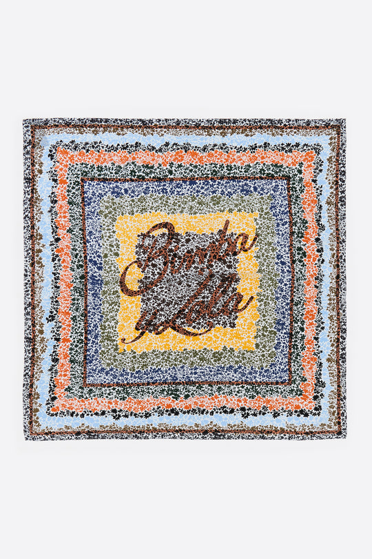 Floral scarf with white logo