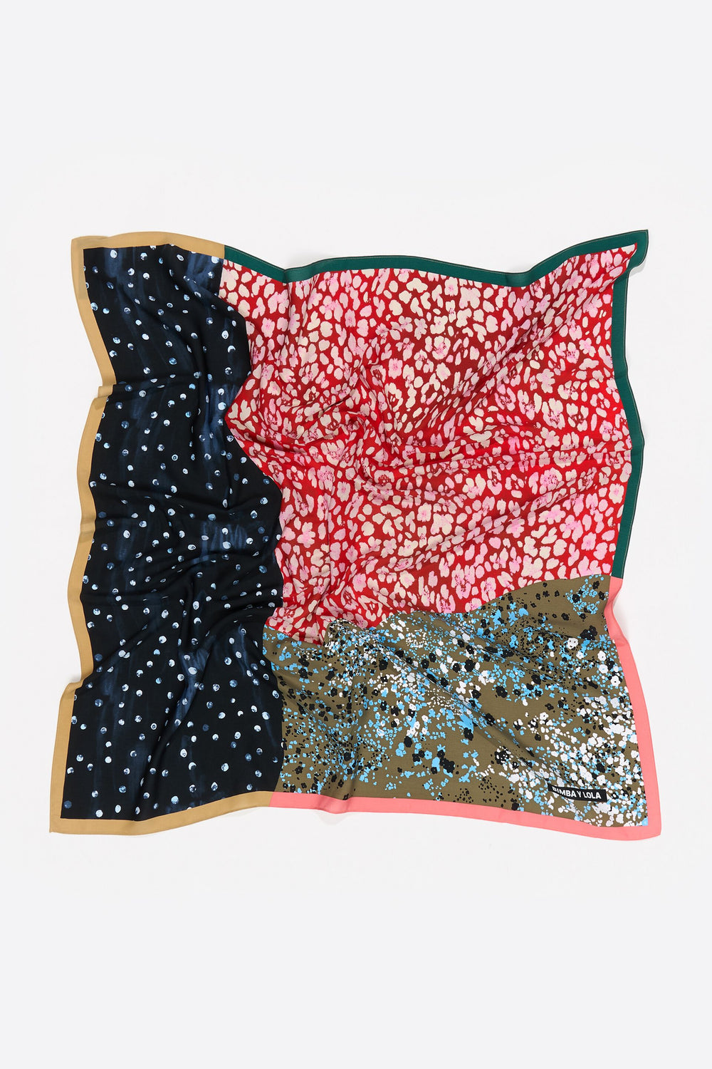 Red patchwork scarf