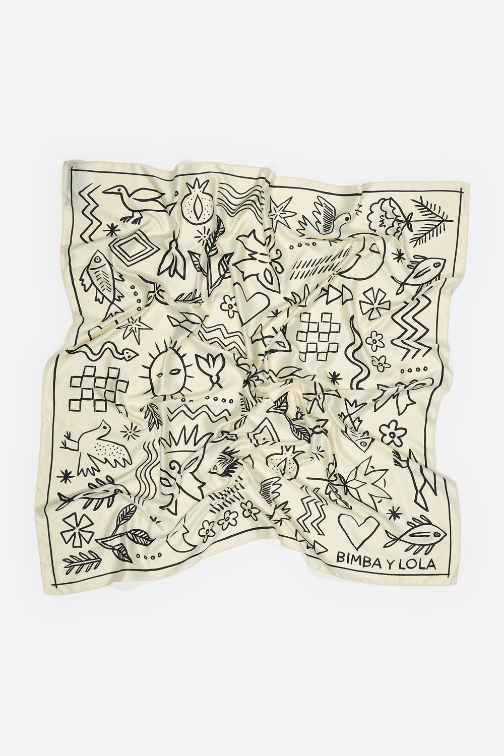 Sketch motif scarf