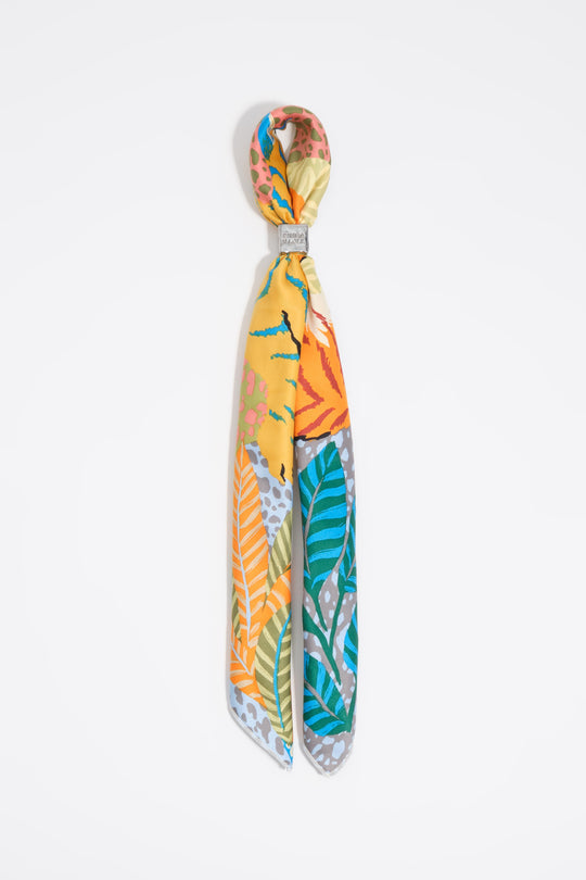 Wild orange scarf bag charm