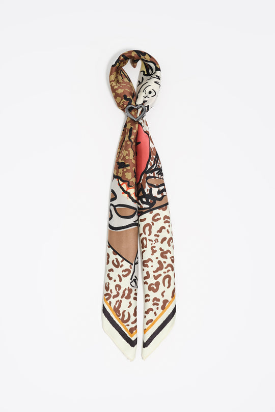 Butter heart animals scarf bag charm