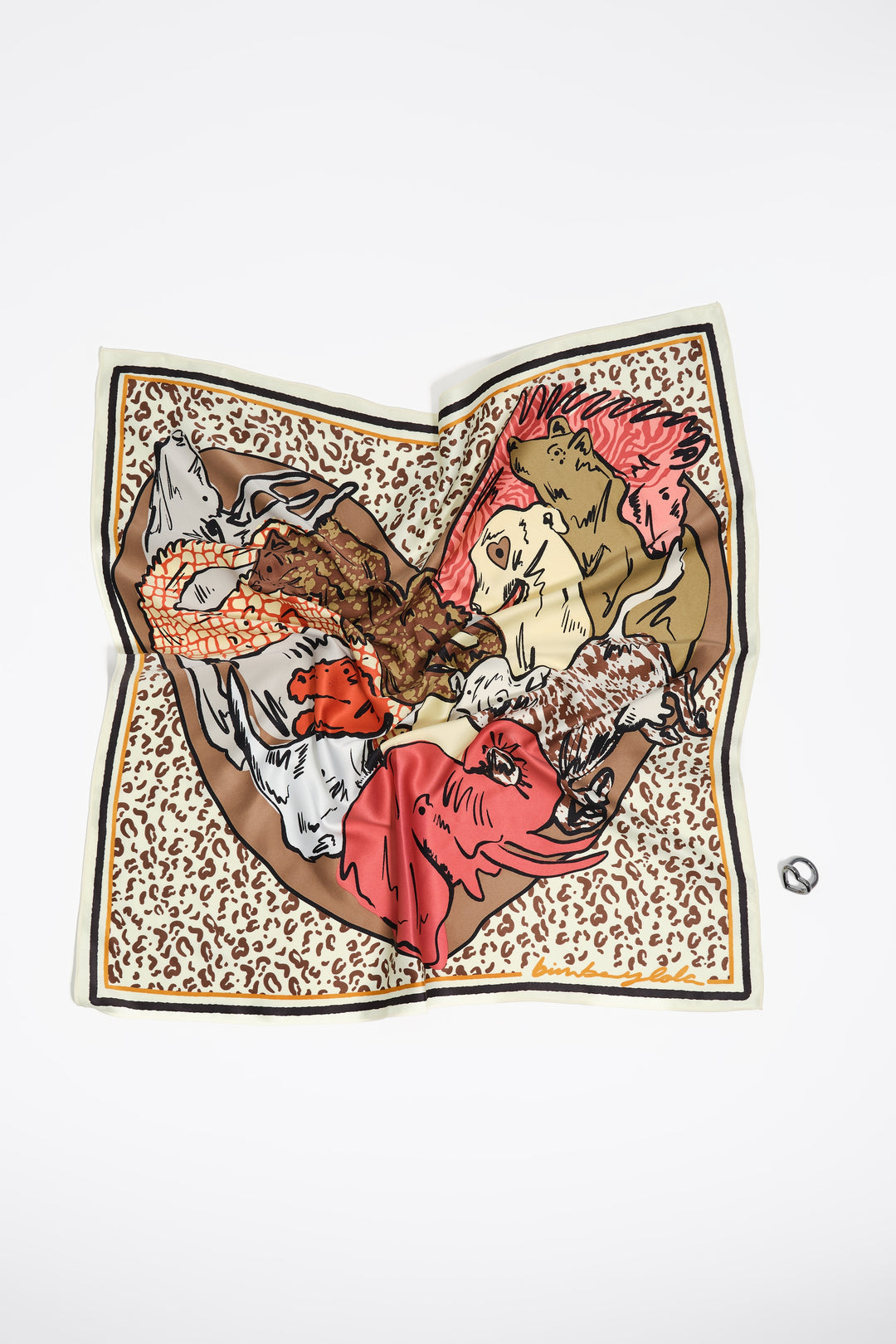 Butter heart animals scarf bag charm
