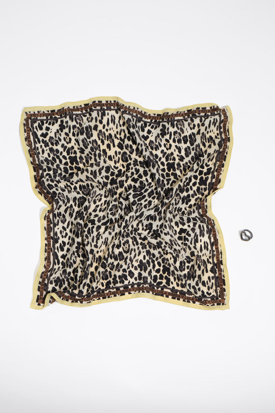 Leopard scarf bag charm