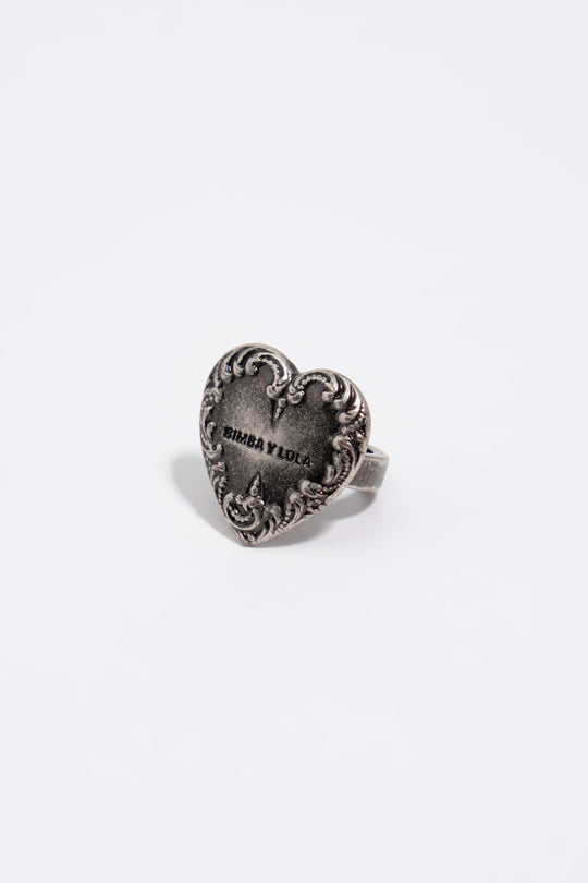 Heart and logo scarf bag charm