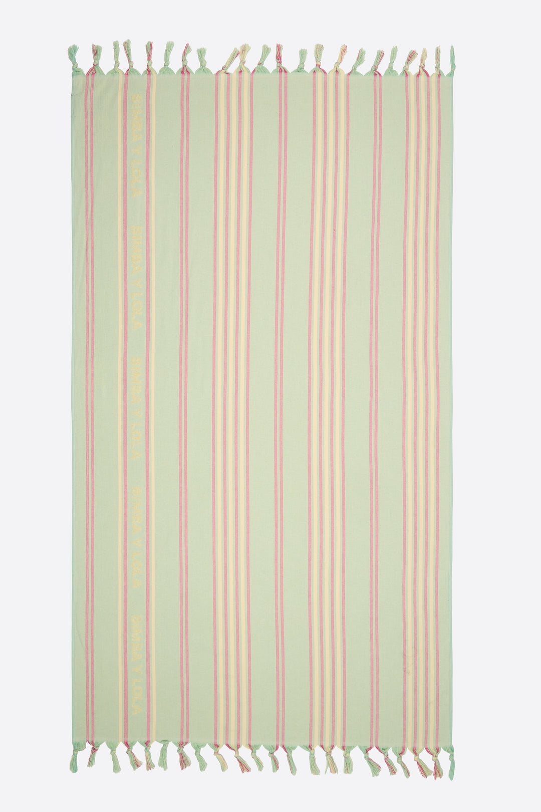 Green striped towel