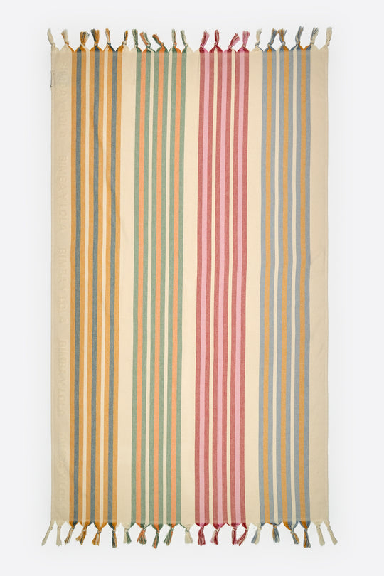 Ivory striped towel
